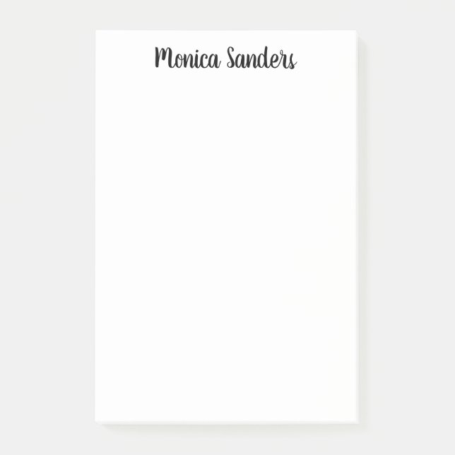 Post-it® Simple Feminine Girl Moderne Chic Script noir (Devant)