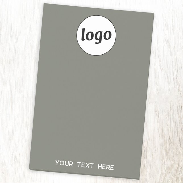 Post-it® Simple Logo Texte Professionnel Promotionnel Sage  (Logo with custom text business promotional Post-It sticky notes)