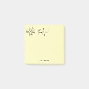 Post-it® Simple Merci de papeterie personnelle Jaune