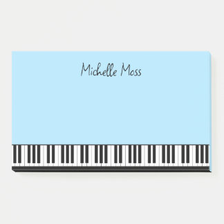 Post-it® Simple mignon musical Piano Clavier Pale Bleu