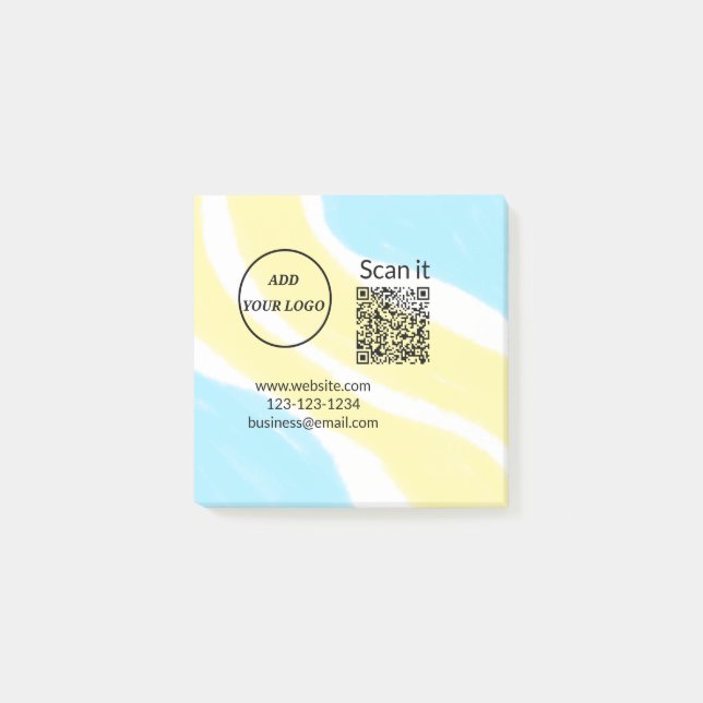Post-it® Simple minimum q r code ajouter logo code d'analys (Devant)