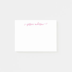 Post-it® Simple moderne classique élégant noir Magenta rose