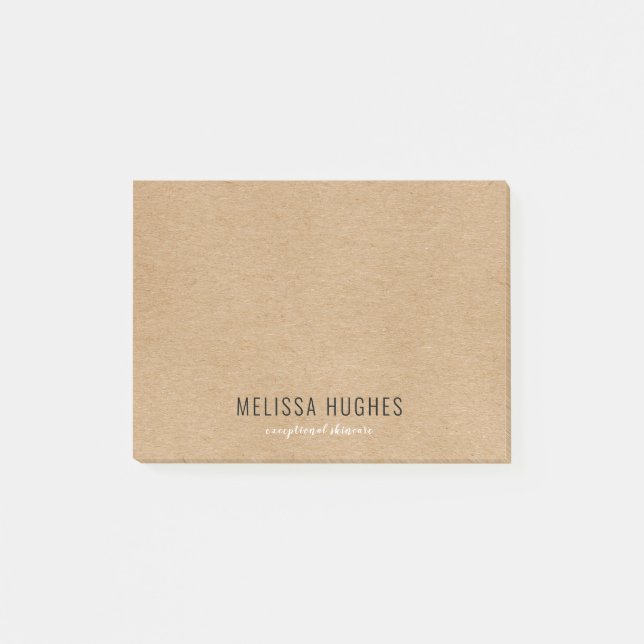 Post-it® Simple Moderne Rustique Kraft Bohème (Devant)
