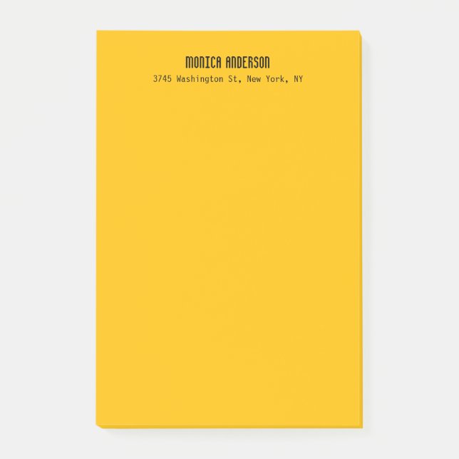 Post-it® Simple Moderne Simple Professionnel Ambre Jaune (Devant)