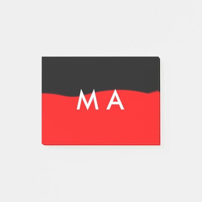 Post-it® Simple monogramme ajouter votre nom lettre man min (Devant)