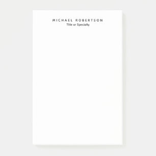 Post-it® Simple propre élégant moderne minimaliste noir bla
