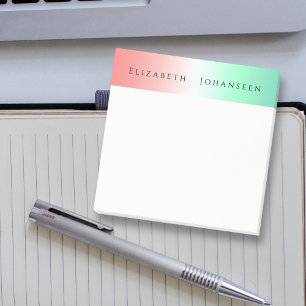 Post-it® Simple propre élégant rouge vert blanc dégradé Nom