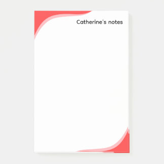 Post-it® Simple red & black waves customizable