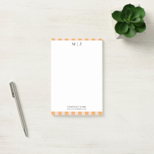 Post-it® Simple tendance minimaliste rayures Monogram Busin