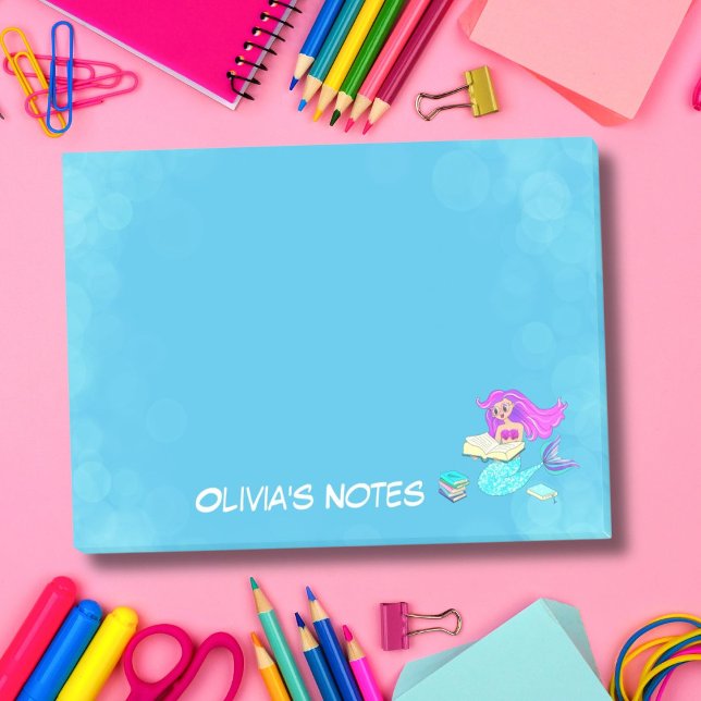 Post-it® Sirène Étincelante Avec Lunettes Nom Lu  (Créateur téléchargé)