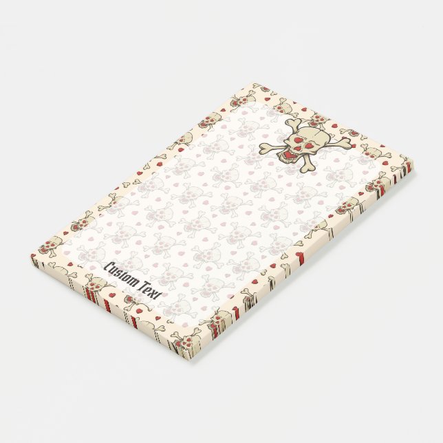 Post-it® Skull with Hearts (Incliné)