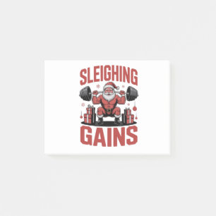 Post-it® Sleighin' Gains Père Noël soulève des poids de Noë