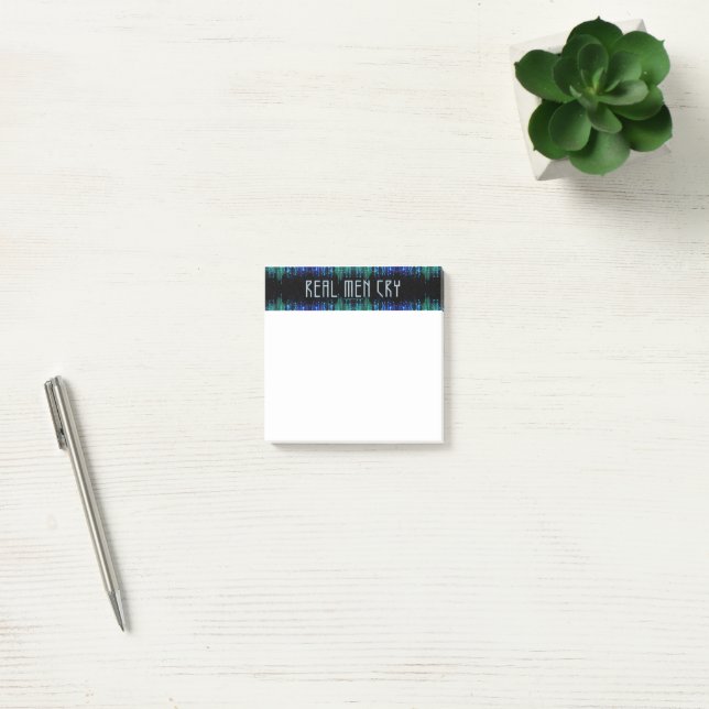 Post-it® SlipperyLes vrais hommes de Joe pleurent émotions  (Bureau)