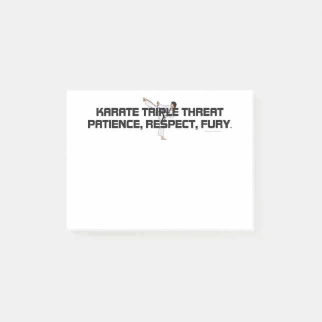 Post-it® Slogan SUPÉRIEUR de karaté (Devant)