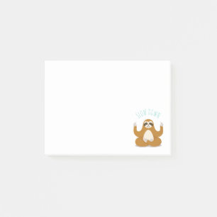 Post-it® Sloth in Lotus Yoga Pose "Ralentir"
