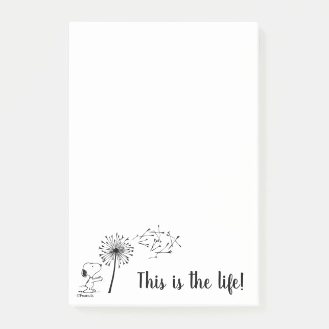 Post-it® Snoopy Avec Dandelion (Devant)