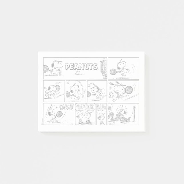 Post-it® Snoopy Joue Au Tennis (Devant)