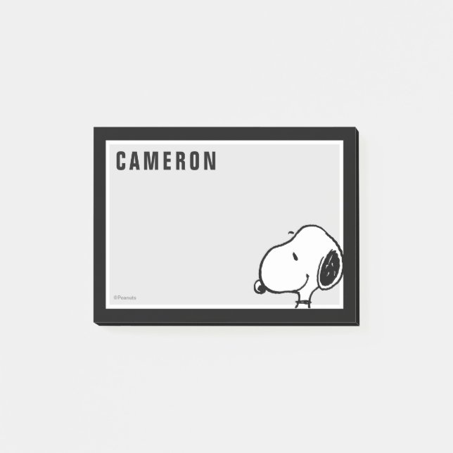 Post-it® Snoopy Smile Giggle Laugh | Add Your Name (Devant)