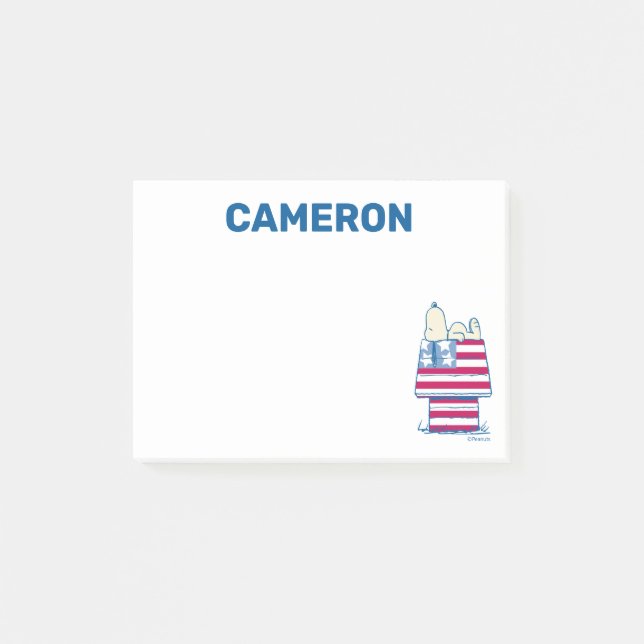 Post-it® Snoopy sur 4 juillet Dog House (Devant)