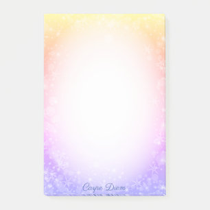 Post-it® Snowflakes & Calligraphie sur Pastel Color Gradien