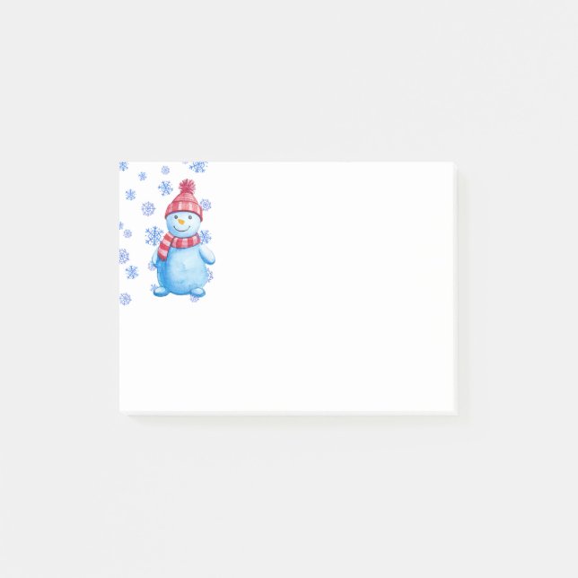 Post-it® Snowman avec Flèches de neige (Devant)