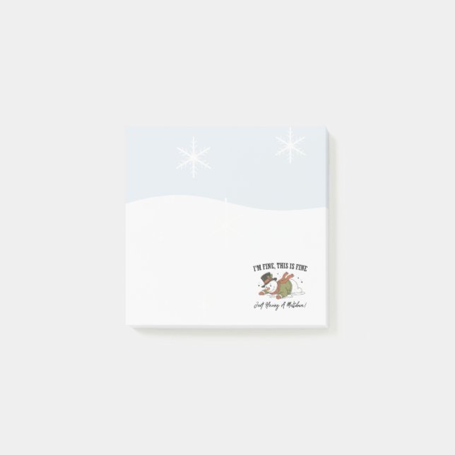 Post-it® Snowman Post It Notes | Christmas Notes (Devant)