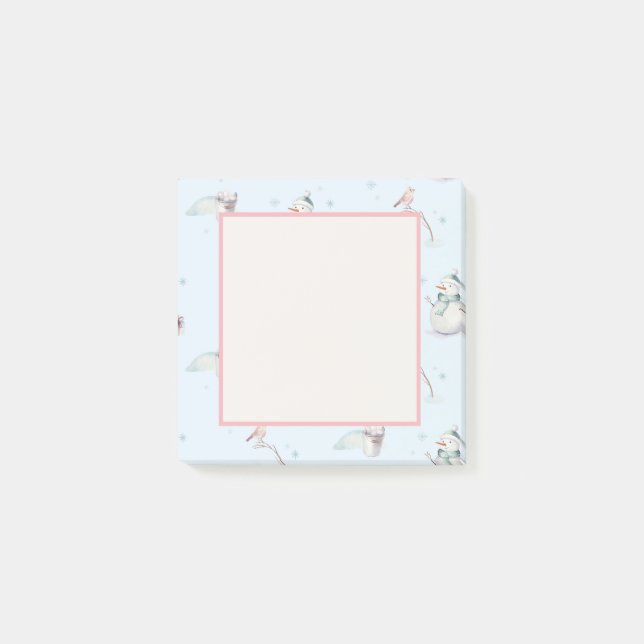 Post-it® Snowman Snowball Design Texte encadré (Devant)