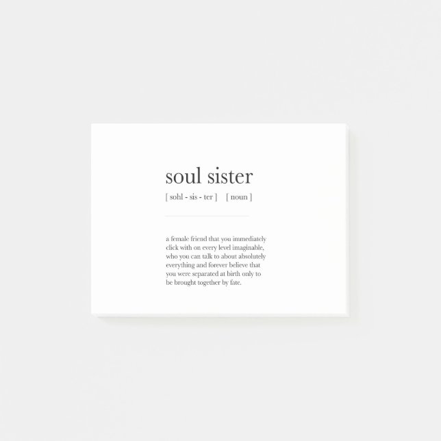 Post-it® soeur âme Définition Dictionnaire Art déco (Devant)