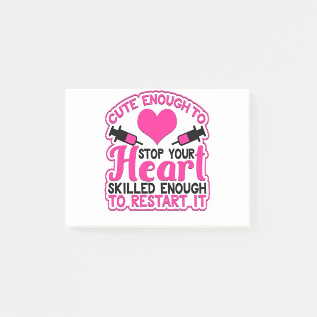 Post-it® Soeur infirmière mignonne arrêt cardiaque (Devant)