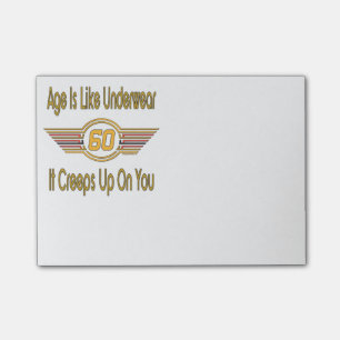 Post-it® Soixantième drôle - L'âge est comme des