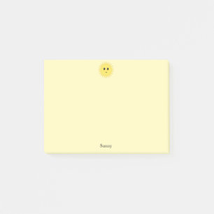 Post-it® Soleil heureux mignon sur fond jaune