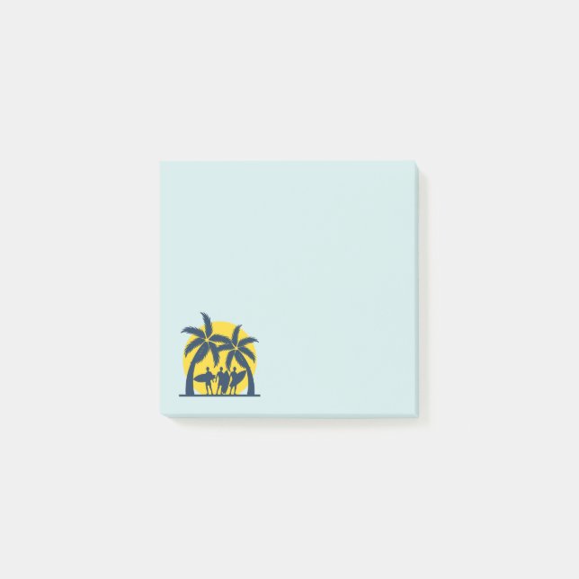 Post-it® Soleil surf et palmiers surf cool (Devant)