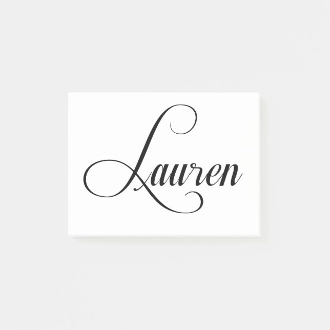 Post-it® Son Nom Est Lauren Calligraphy (Devant)