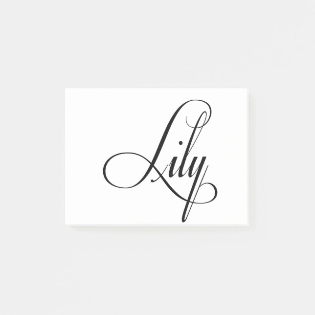 Post-it® Son Nom Est Lily Calligraphy (Devant)