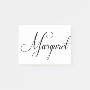 Post-it® Son Nom Est Margaret Calligraphy