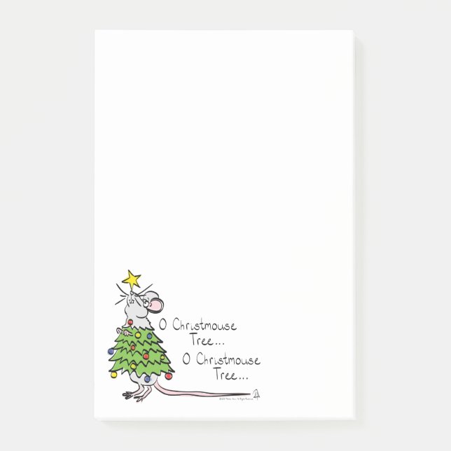 Post-it® Souris Arbre de Noël Enfants amusants (Devant)