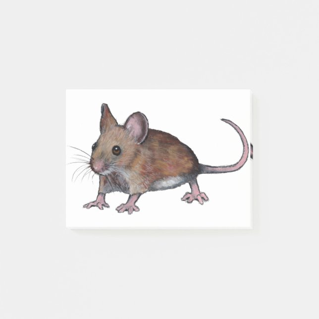 Post-it® SOURIS, illustration Brown de souris de champ (Devant)