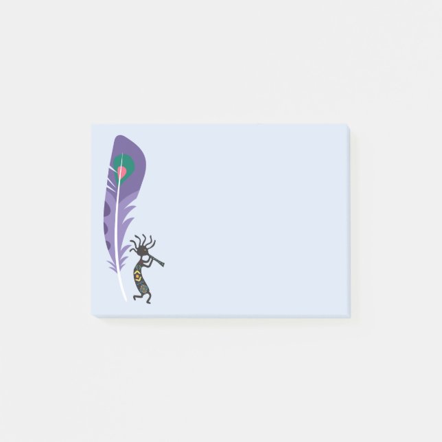 Post-it® Southwestern Feather Kokopelli Post-it Notes (Devant)