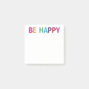 Post-it® Soyez heureux Bright Multicolored 3 x 3
