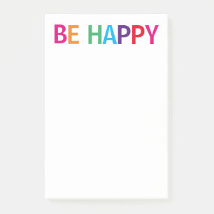 Post-it® Soyez heureux multicolore 4 x 6