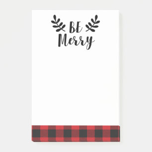 Post-it® Soyez joyeux, le scénario moderne de Buffalo Plaid
