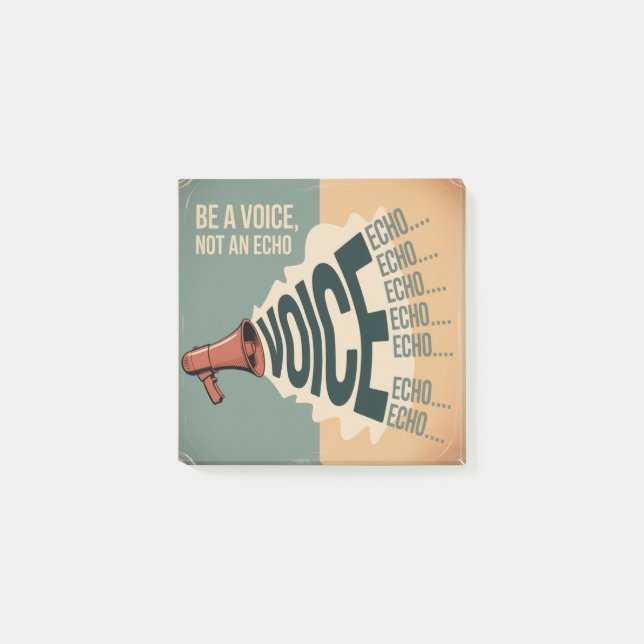 Post-it® Soyez une voix, pas un écho (Devant)