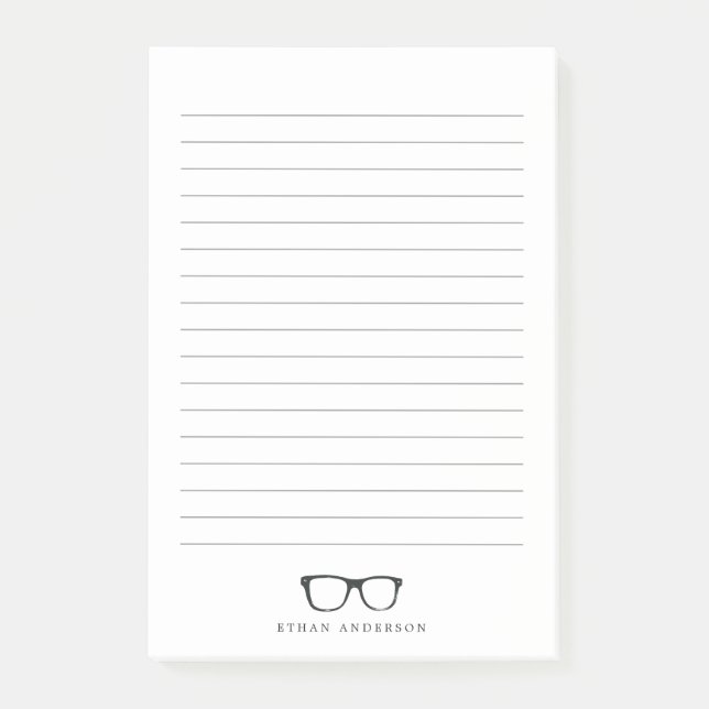 Post-it® Spectacles Graves | Avec lignes (Devant)