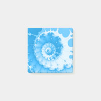 Spirale fractale Bleu Clair 3x3