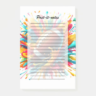Post-it® Sports de balle de jeu éclaboussés de couleurs mod