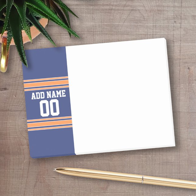 Post-it® Sports Jersey with Your Name and Number (Personalized Post-It Note - Football Theme)
