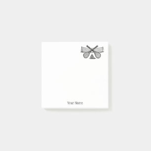 Post-it® Sports Vintage Tennis Net, Raquettes Croisées, Bal