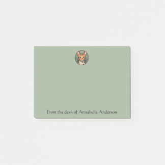 Post-it® Spotted Art Nouveau Cat Personalize Notes