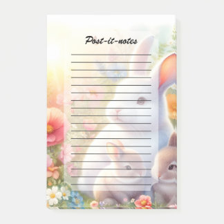 Post-it® Spring Easter Bunny Family Floral Garden