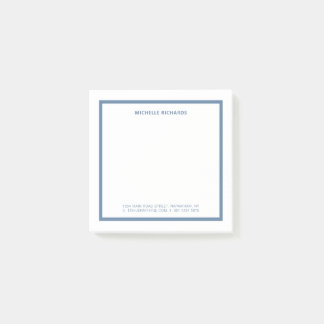 Post-it® Square Professional Dusty Blue Border Stationery
